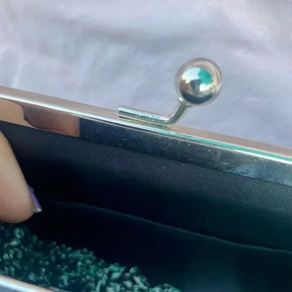 Black Evening Bag Purse Small Clutch Chain Strap​​​​​ - Picture 5 of 10